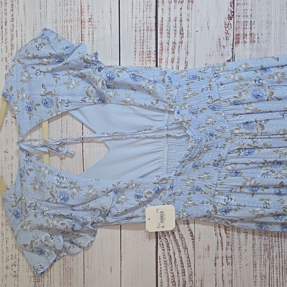 NWT Altar'd State Light Blue Floral Maxi Dress size Small - Picture 11 of 11